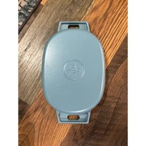 Pampered Chef Enameled Cast Iron Baker Oval Casserole Dish Light Blue 100590